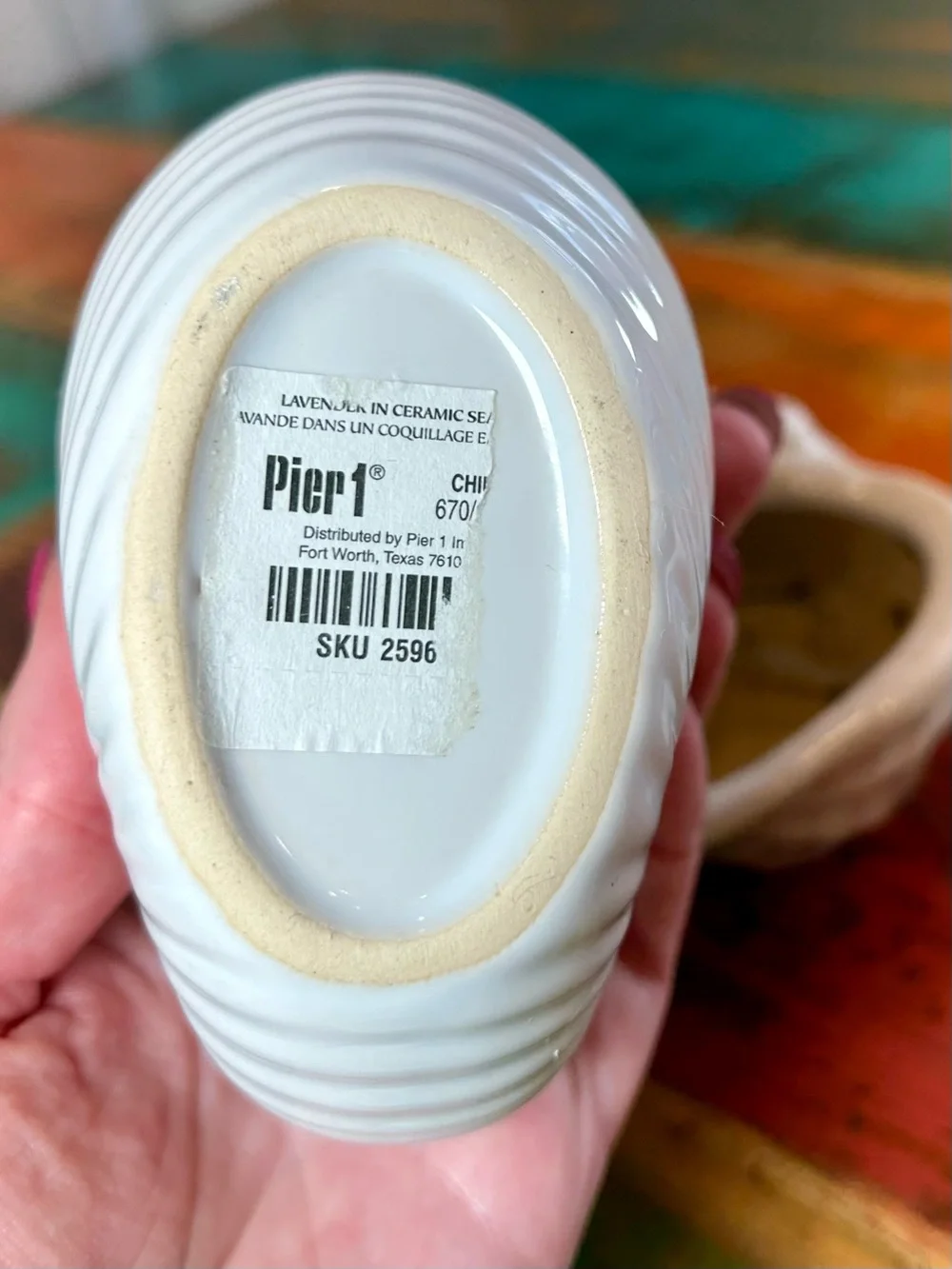 Vintage Pier 1 White Ceramic Seashell Planter Trio Set of 3 Conch Nautilus